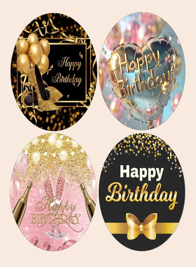 SLGIFT ملصقات فينيل بتصميم عيد ميلاد سعيد من SLGIFT، ملصقات فينيل ذاتية اللصق، 40 قطعة، ملصقات دائرية 2 × 2 بوصة، 4 تصاميم فريدة، R187 - Image 2